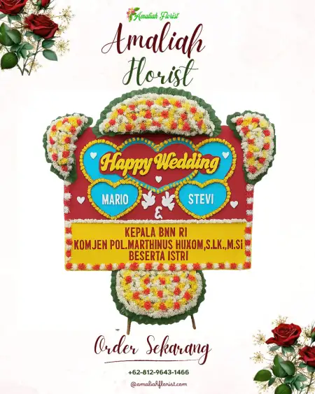 Papan Bunga Pernikahan Naga Huta